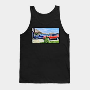 Red and Blue Car Photo Tank Top